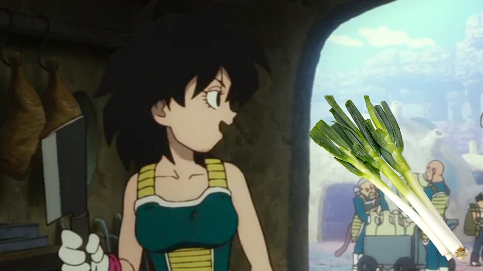 Gine in der Küche und beim Kochen in Dragon Ball Super: Broly Film.© Toei Animation