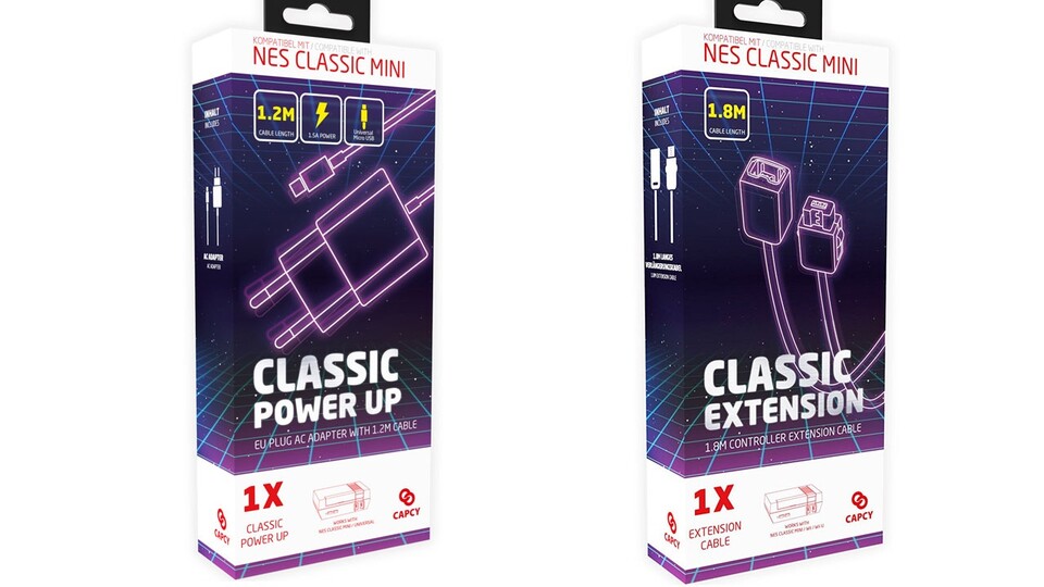 Beide für knapp zehn Euro bei amazon erhältlich: Classic Power Up und Classic Extension von Capcy.