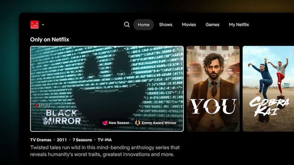 So sieht die Navigationsleiste bei Netflix bald aus. (Bild: Netflix)