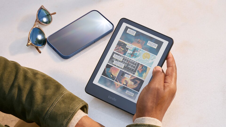 Genießt Comics in strahlend leuchtenden Farben auf dem neuen Kindle Colorsoft.
