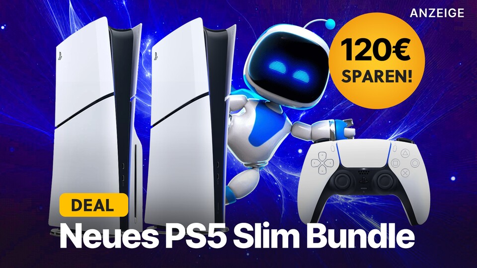 Das neue PS5 Slim Bundle mit dem Exklusivhit Astro Bot ist aktuell erstaunlich günstig.