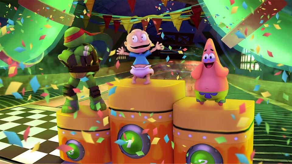 Nickelodeon Kart Racers bringt die beliebtesten Nickelodeon-Helden in ein Spiel zusammen.