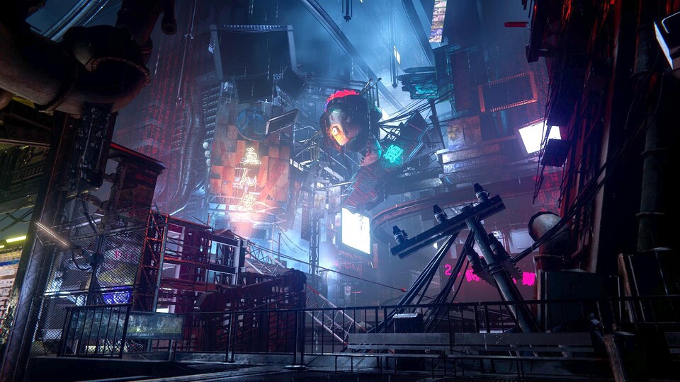Der Look von Ninja Gaiden 4 erinnert häufig an Cyberpunk-Spiele wie Ghostrunner, Ruiner oder Cyberpunk 2077.