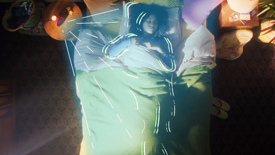 Der Nintendo Alarmo erkennt es, sobald ihr euch im Schlaf bewegt.