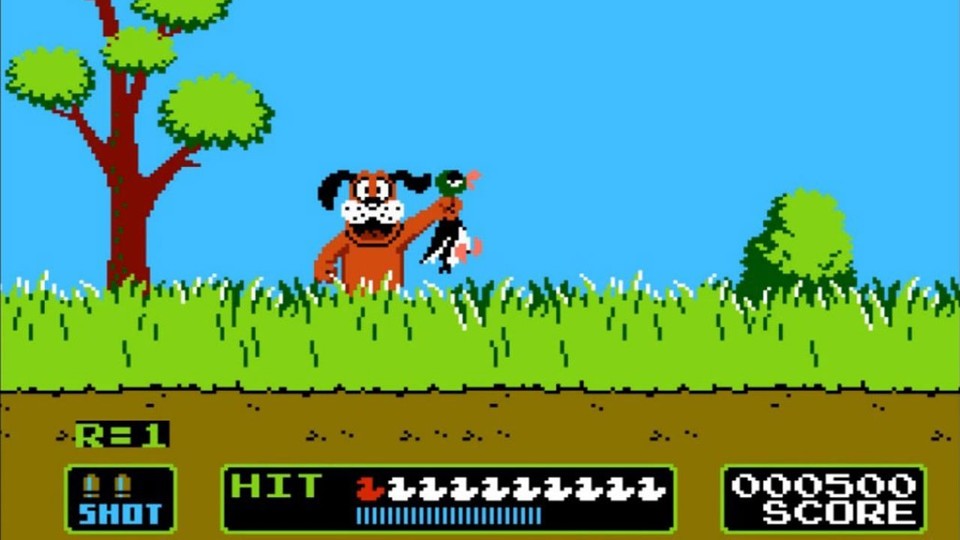 Duck Hunt (NES) von 1984 war einer der ersten Titel, bei denen Intelligent Systems maßgeblich zur Entwicklung beitrug.