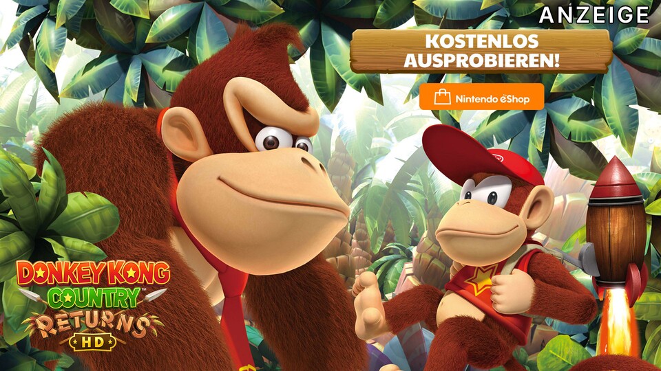 Brandneuer Switch-Hit: Donkey Kong Country Returns HD könnt ihr ab jetzt kostenlos anspielen.