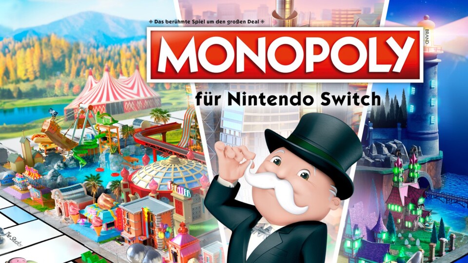 Monopoly für Nintendo Switch ist eine aufwendige 3D-Umsetzung des Brettspielklassikers.