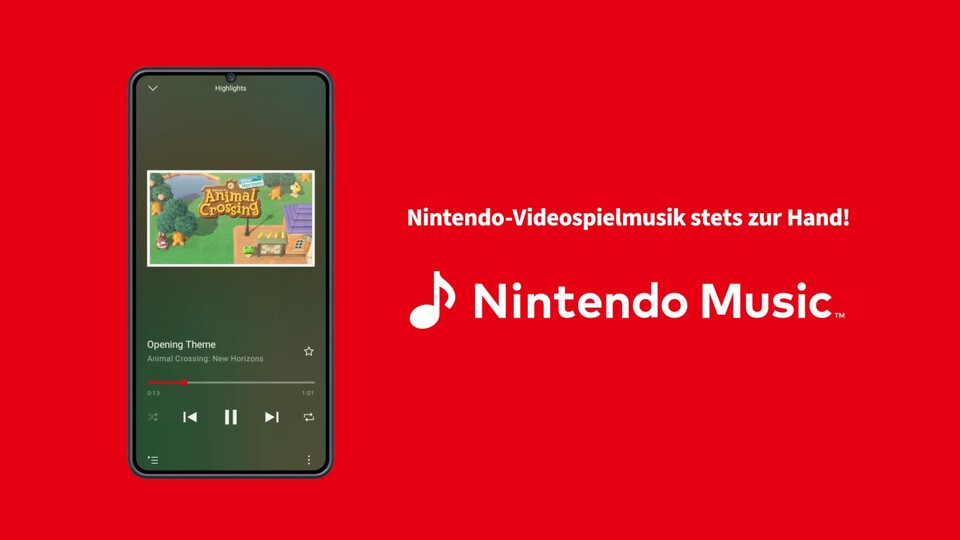 Die Nintendo-Songs könnt ihr mit der App herunterladen und dann auch unterwegs ohne Internetverbindung hören.