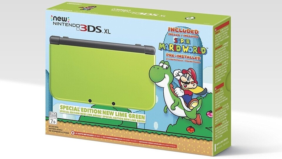Auf der lindgrünen Special Edition des New 3DS XL ist Super Mario World vorinstalliert.