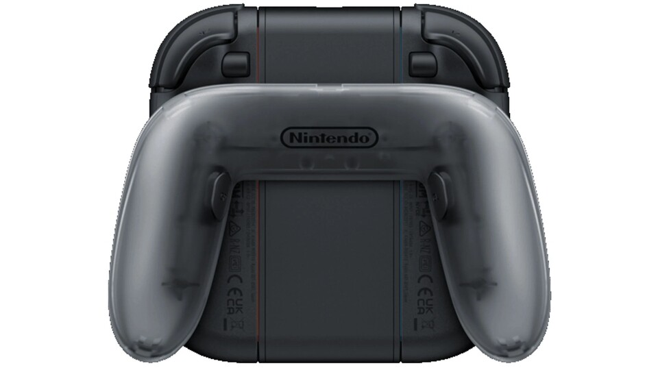 Bei der teureren originalen Joy-Con 2-Aufladehalterung von Nintendo bekommt ihr zusätzliche Tasten links und rechts an den Griffen.