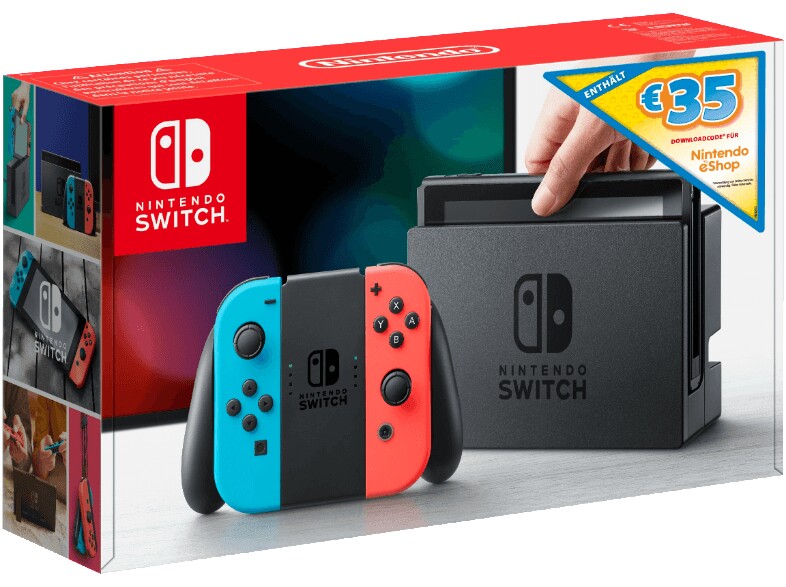 Nintendo Switch Bundle mit 35 Euro eShop Guthaben.