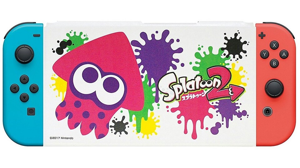 Nintendo Switch-Cover im Splatoon 2-Design.