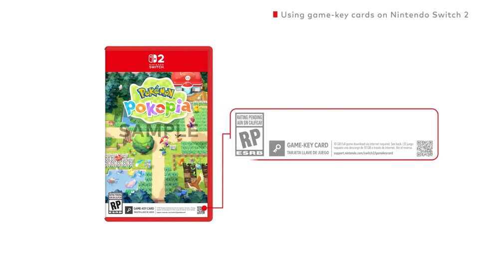 Ihr erkennt Game-Key-Cards an dem weißen Hinweisschild, unten an der Verpackung (Bild: Nintendo)