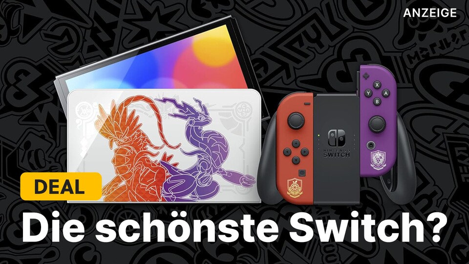 Während sie anderswo nur noch zu überhöhten Preisen verfügbar ist, gibt es die Nintendo Switch OLED in der Pokémon Karmesin + Purpur Special Edition bei eBay im Sonderangebot.