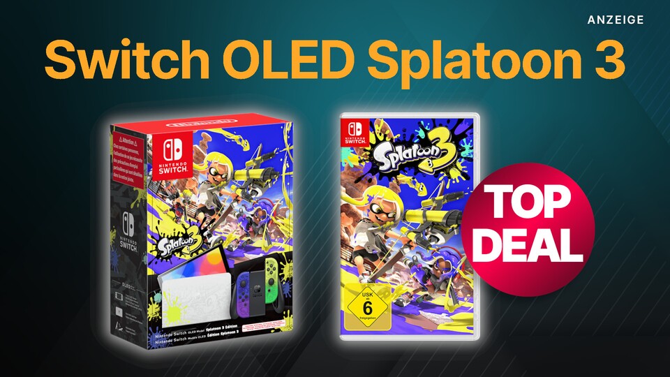 Durch einen Gutschein gibt es die Switch OLED Splatoon 3 Special Edition jetzt im Bundle mit dem Spiel günstiger, aber nur bis Sonntag.