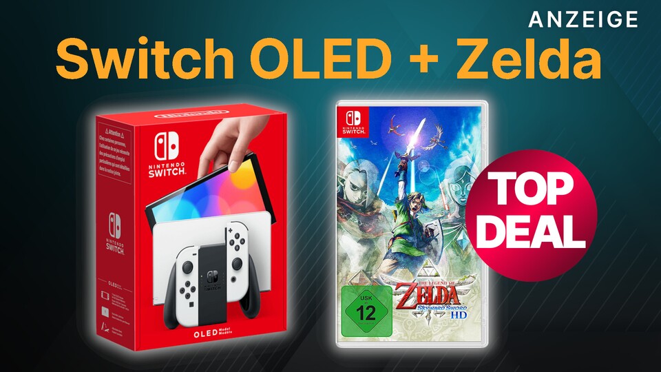 Die Nintendo Switch OLED gibts jetzt günstig im Bundle mit Zelda: Skyward Sword HD.