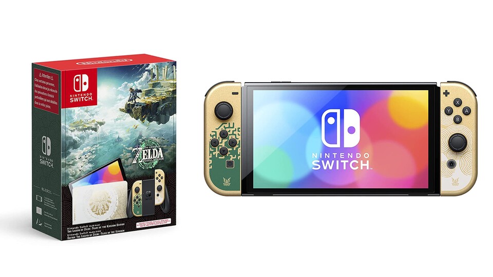 Die Zelda Tears of the Kingdom Special Edition der Switch OLED gibt es momentan noch günstiger in der eBay-Aktion.