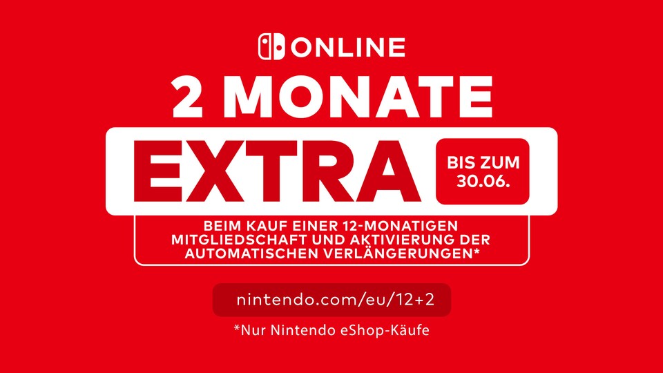 Die zwei Extra-Monate bei Nintendo Switch Online bekommt ihr nur im Nintendo eShop.