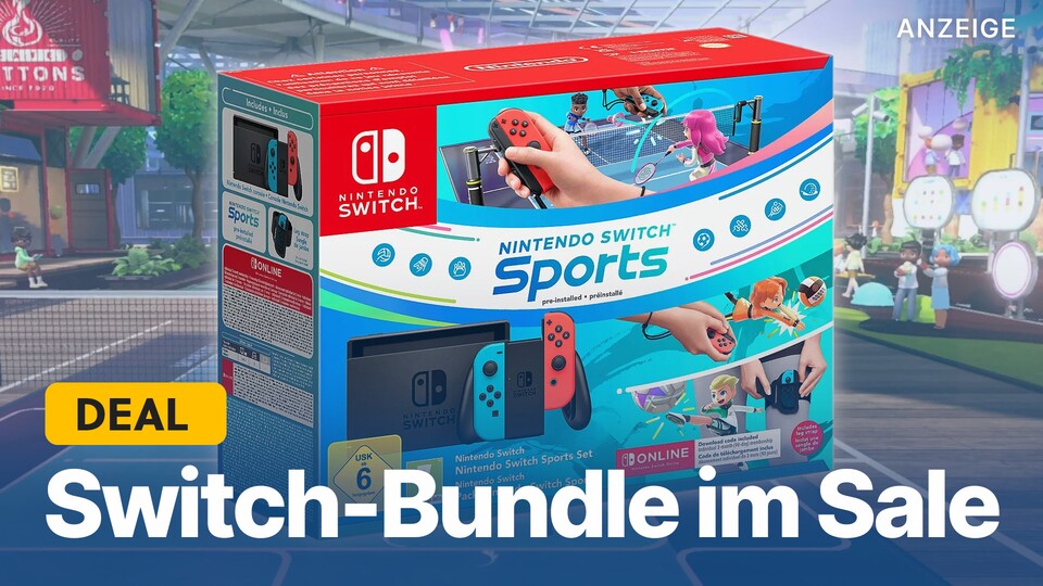 Nintendo Switch Sports bietet euch gleich sieben verschiedene Sportarten. Durch einen eBay-Gutschein gibts das Bundle mit Spiel und Konsole jetzt zum Sparpreis.