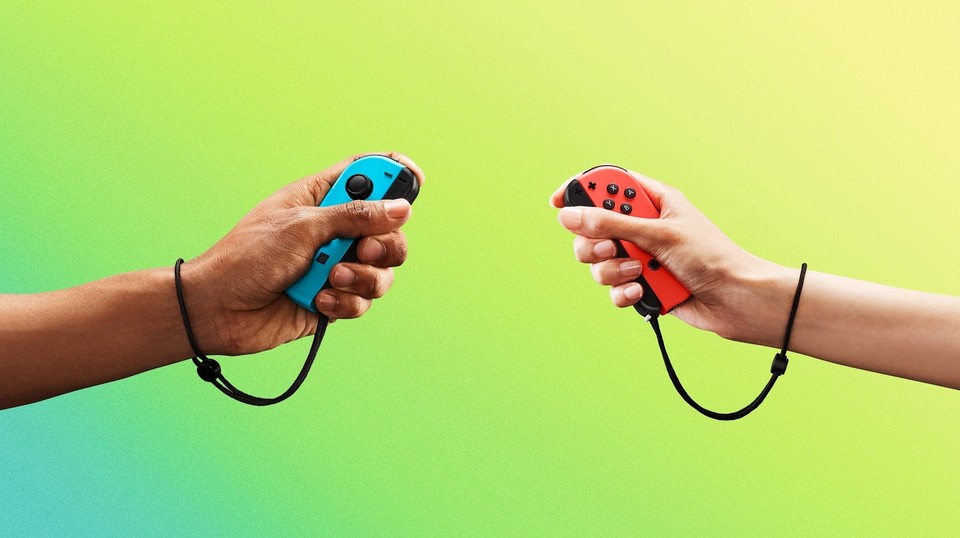 Die beiden Joycon-Controller der Nintendo Switch lassen sich mit einer Handschlaufe am Handgelenk befestigen. Dieser Jocan Strap verbessert außerdem die Schultertasten.