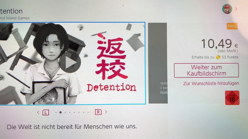 Beim Kauf im eShop seht ihr, wie viele Goldpunkte ihr erhaltet.