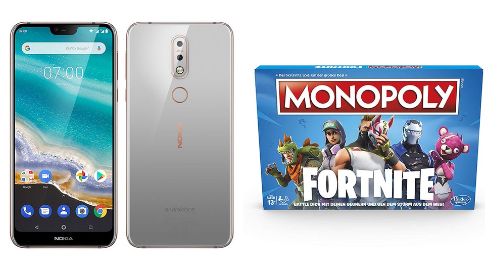Im Angebot bei Amazon bekommt ihr heute das Nokia 7.1 und Fortnite Monopoly.