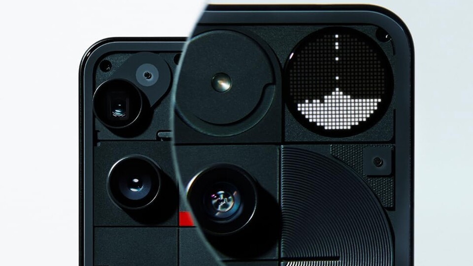 Wasserwaage, Schere-Stein-Papier und viele mehr: Mit der leuchstarken Glyph Matrix auf der Rückseite des Nothing Phone (3) habt ihr Zugriff auf zahlreiche Features und Minigames!
