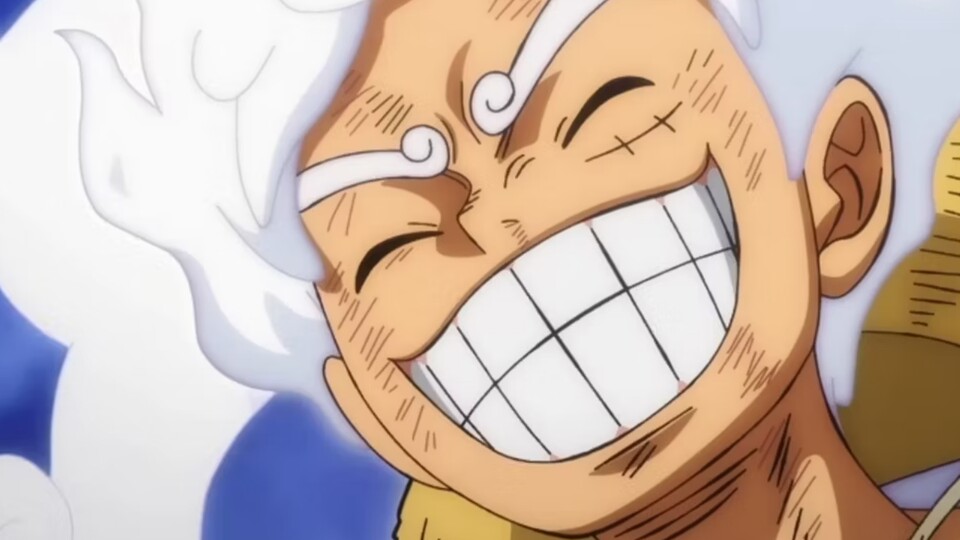 Ruffy mit einem dicken Grinsen im Gesicht – die Vorliebe fürs Lachen teilt er sich mit Joy Boy, der eine wichtige Rolle in der Geschichte von One Piece spielt.