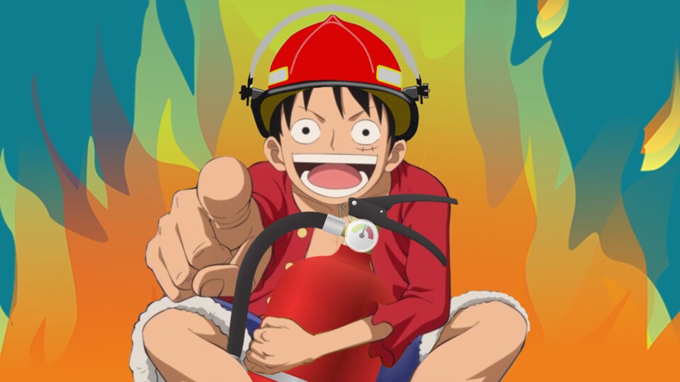 Ruffy würde bei der Feuerwehr arbeiten, wäre er kein Pirat. (Bild: Eiichiro OdaToieGamePro)