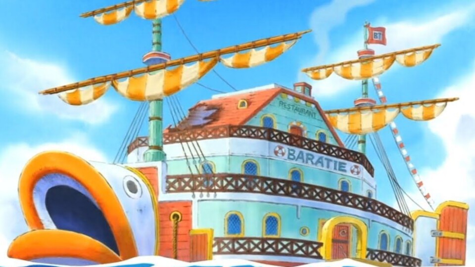 Das Baratie hat seinen Namen von einem Steackhouse und ist von vietnamesischen Kreuzfahrtschiff-Restaurants inspiriert. (Bild: © Eiichiro Oda, Shueisha Toei Animation)