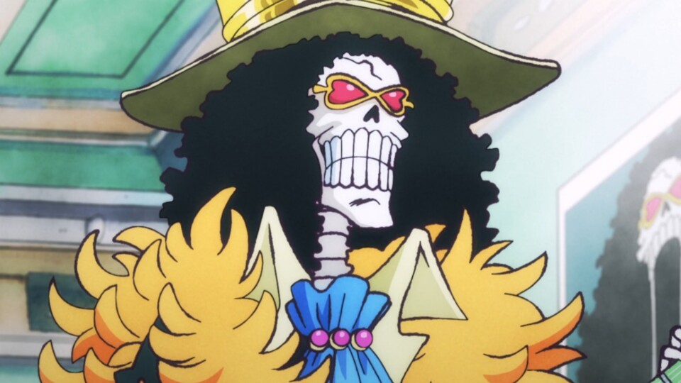 In den zwei Jahren des Timeskips hat Brook sich einen großen Namen als Soul King gemacht. (Bild: © Eiichiro Oda, Shueisha Toei Animation)