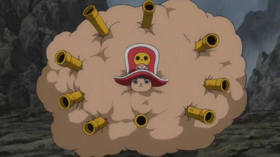 Chopper wird hier zum Fellball. (© Eiichiro Oda, Shueisha Toei Animation)