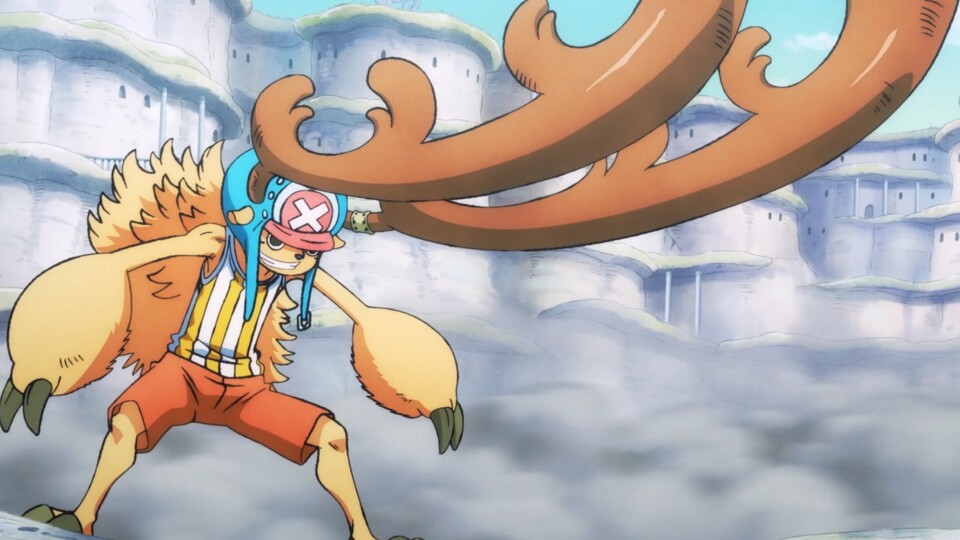 Chopper kann mit seinem Geweih starken Schaden anrichten. (© Eiichiro Oda, Shueisha Toei Animation)