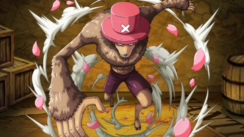 Die Zeichnung von Chopper in seiner Jumping Point-Form für One Piece Treasure Cruiser (© Eiichiro Oda, Shueisha, OSFT und BNGI)