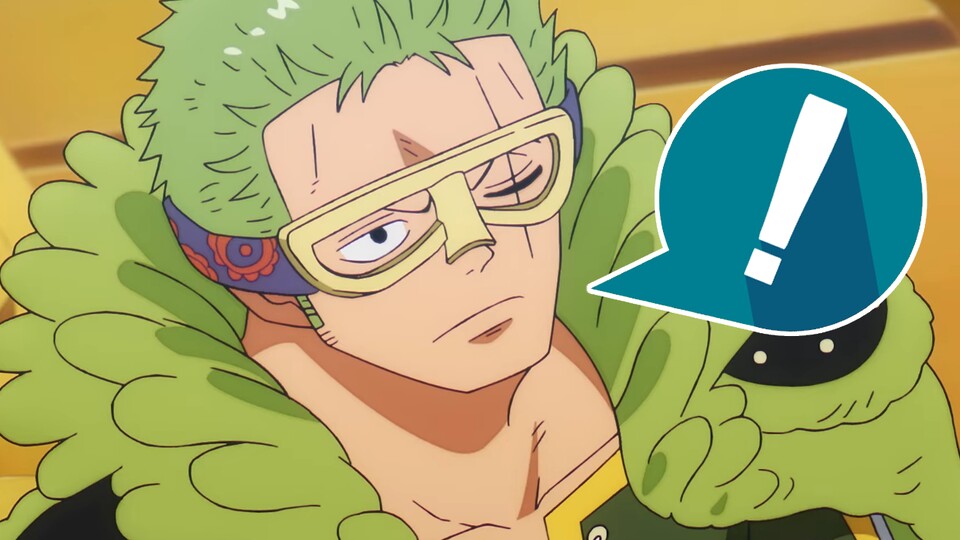 Zorros neues Outfit im Elban-Arc lässt ihn wirklich wie ein Stück Brokkoli aussehen. (© Eiichiro Oda, Shueisha Toei Animation)