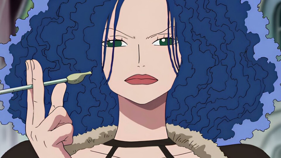 Miss Doublefinger ist die Besitzerin des Spiders Cafes. (© Eiichiro Oda, Shueisha Toei Animation)