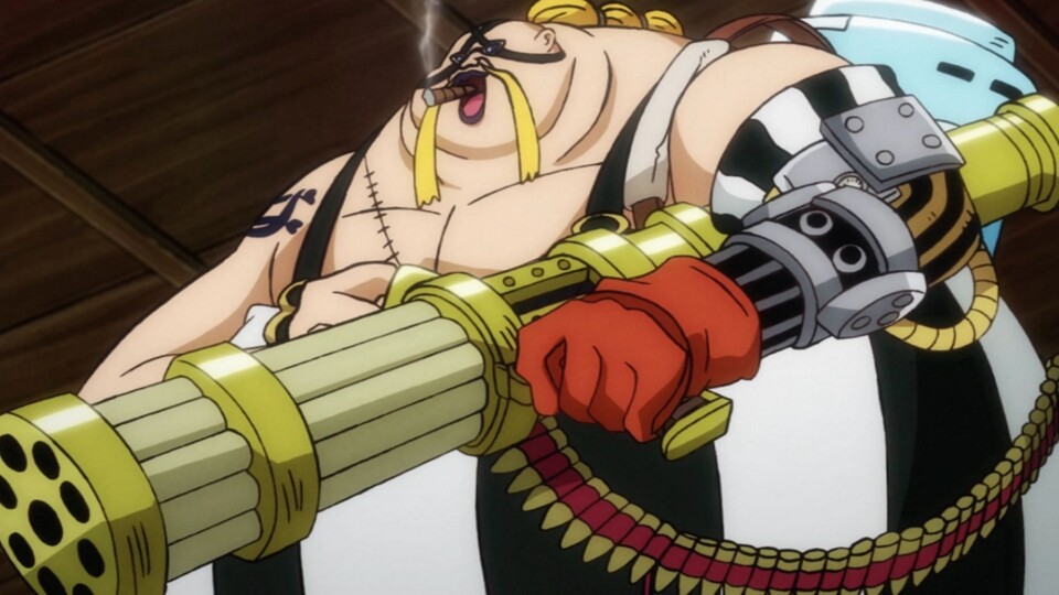 Queen schloss sich den Kaidou-Piraten an, nachdem er seinen Sohn verließ. (Bild: © Eiichiro Oda, Shueisha Toei Animation)