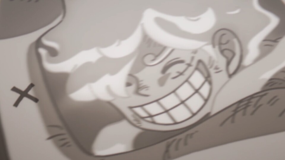 Das X auf Ruffys Steckbrief ist ungewöhnlicherweise scharf. (© Eiichiro Oda, Shueisha Toei Animation)