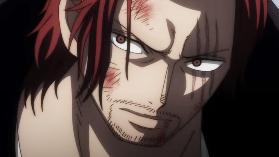 Shanks reagiert jetzt auch auf Vegapunks Nachricht, aber wer ist der neue mystriöse Figarland-Schwertkämpfer? (Bild: © Toei Animation)