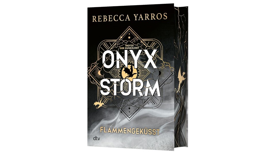 Onyx Storm ist nicht nur der lang erwartete Nachfolger, das Buch kann auch optisch dank des schönen Farbschnitts mit den Vorgängern mithalten!