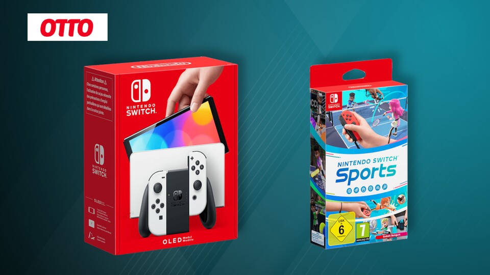 Nur noch bis morgen könnt ihr bei Otto die Nintendo Switch OLED im Bundle mit dem brandneuen Nintendo Switch Sports bekommen.