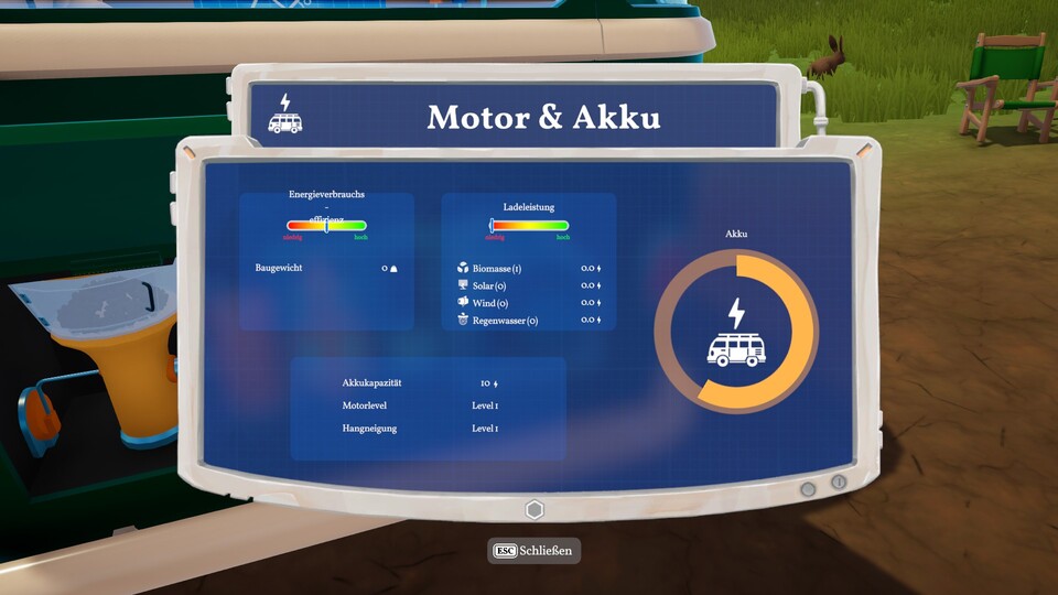 Mit der Zeit wird der Akku größer und der Motor kräftiger.