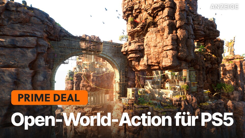 Dieser Open-World-Shooter für PS5 bietet eine schicke Spielwelt voller abwechslungsreicher Landschaften und eindrucksvoller Gebäude.