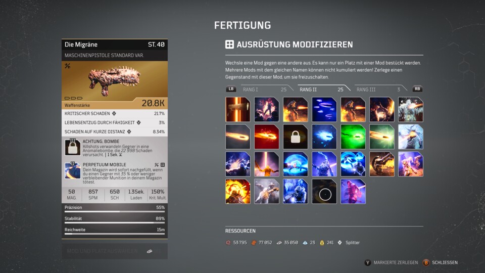 Fast alle Builds profitieren von unendlicher Munition.