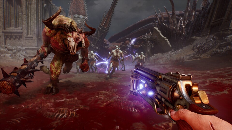 Auch im neuen Painkiller kämpft ihr euch wieder durch Dämonenhorden.