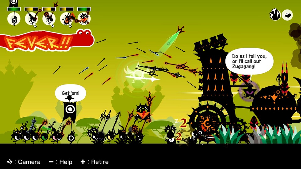 In PATAPON 1+2 REPLAY führen wir mithilfe von Trommeln die Armee der Patapons an.