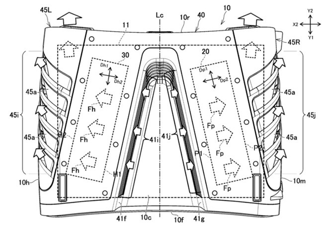 So sieht eines der Bilder aus dem Patent zum PS5-DevKit aus: Offenbar zeigen die Pfeile den Airflow.