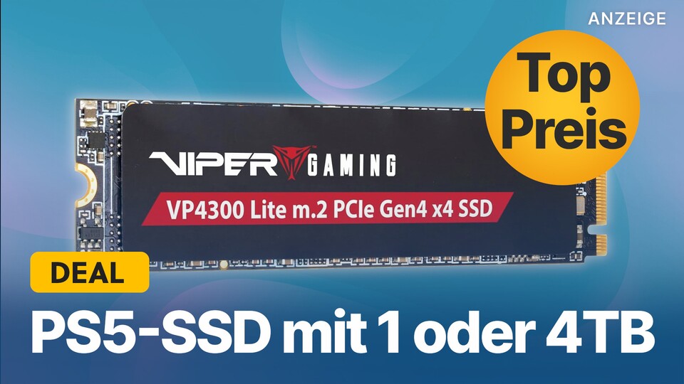 Wer mehr Speicher für PS5 braucht, findet jetzt bei Mindfactory günstige SSD-Angebote.