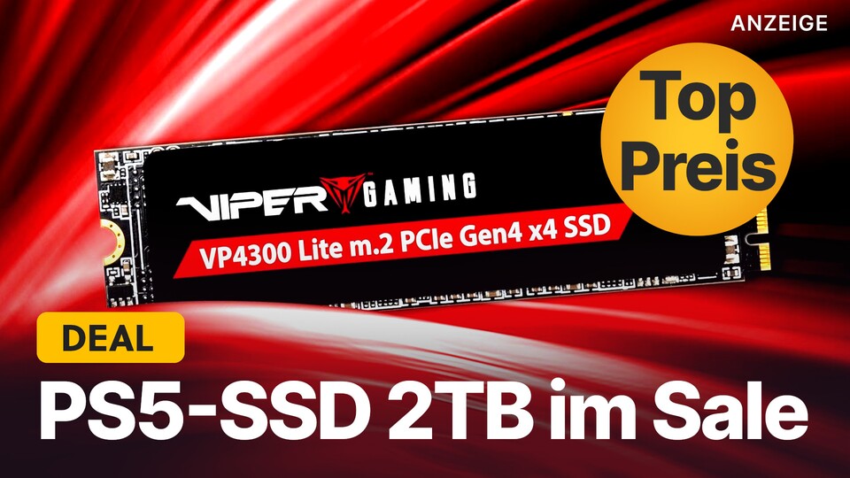 Die PS5-SSD Patriot Viper VP4300 Lite mit 2TB Speicher gab es laut Vergleichsplattformen in diesem Jahr noch nie so günstig wie jetzt.