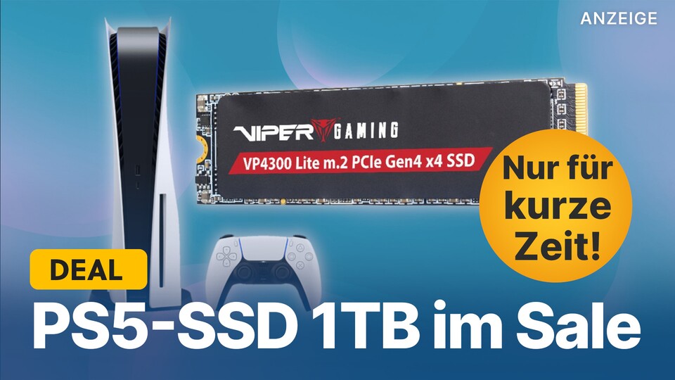 Bei Mindfactory könnt ihr euch jetzt eine günstige PS5-SSD mit 1TB sichern, es sind aber nicht viele Exemplare verfügbar.